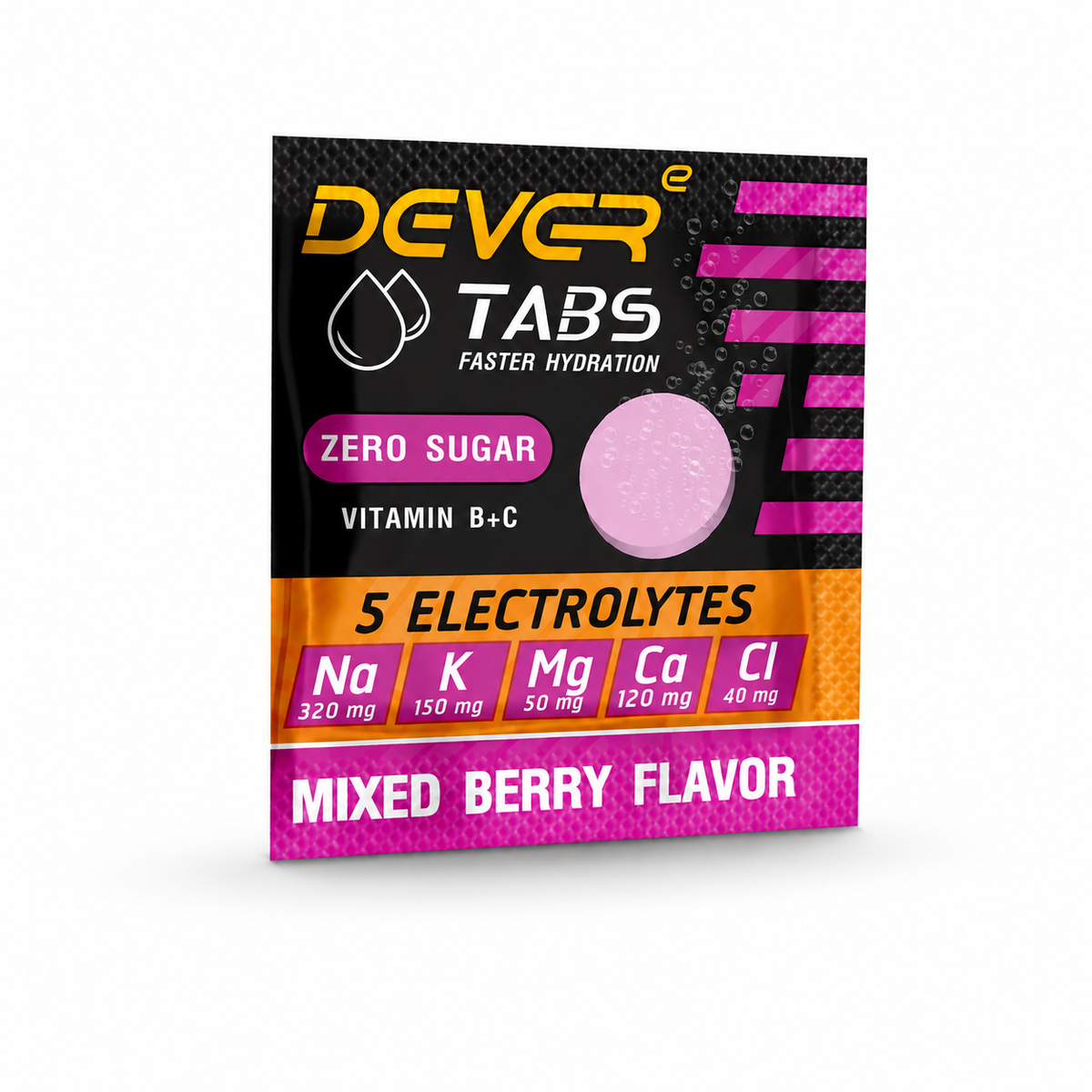 DEVER Electrolyte Salt Effervescent Tablet - Mix Berry